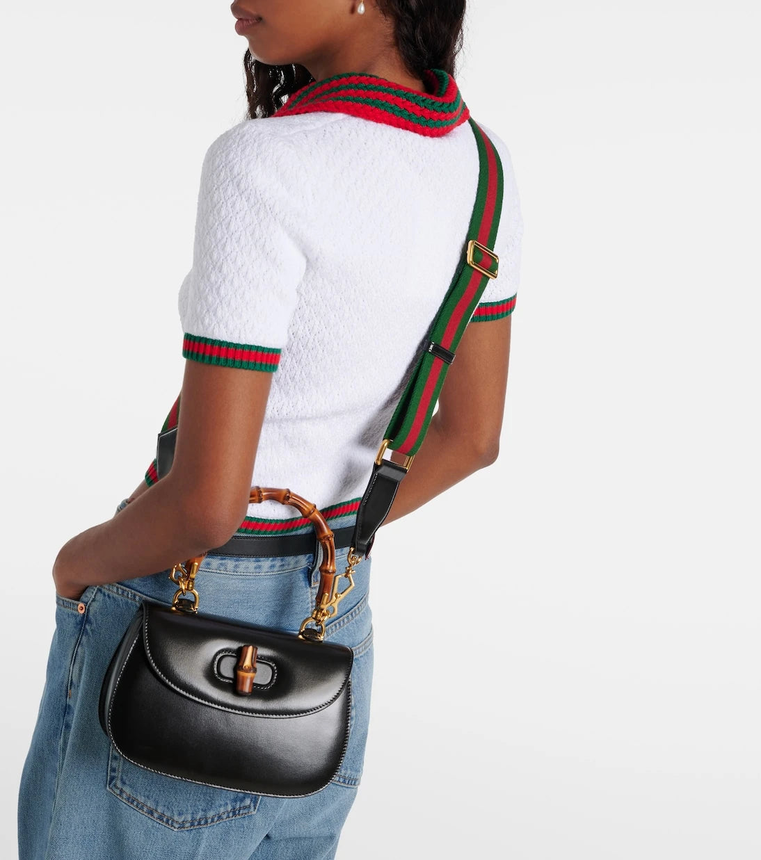 Gucci - Gucci Bamboo 1947 Small leather top-handle bag