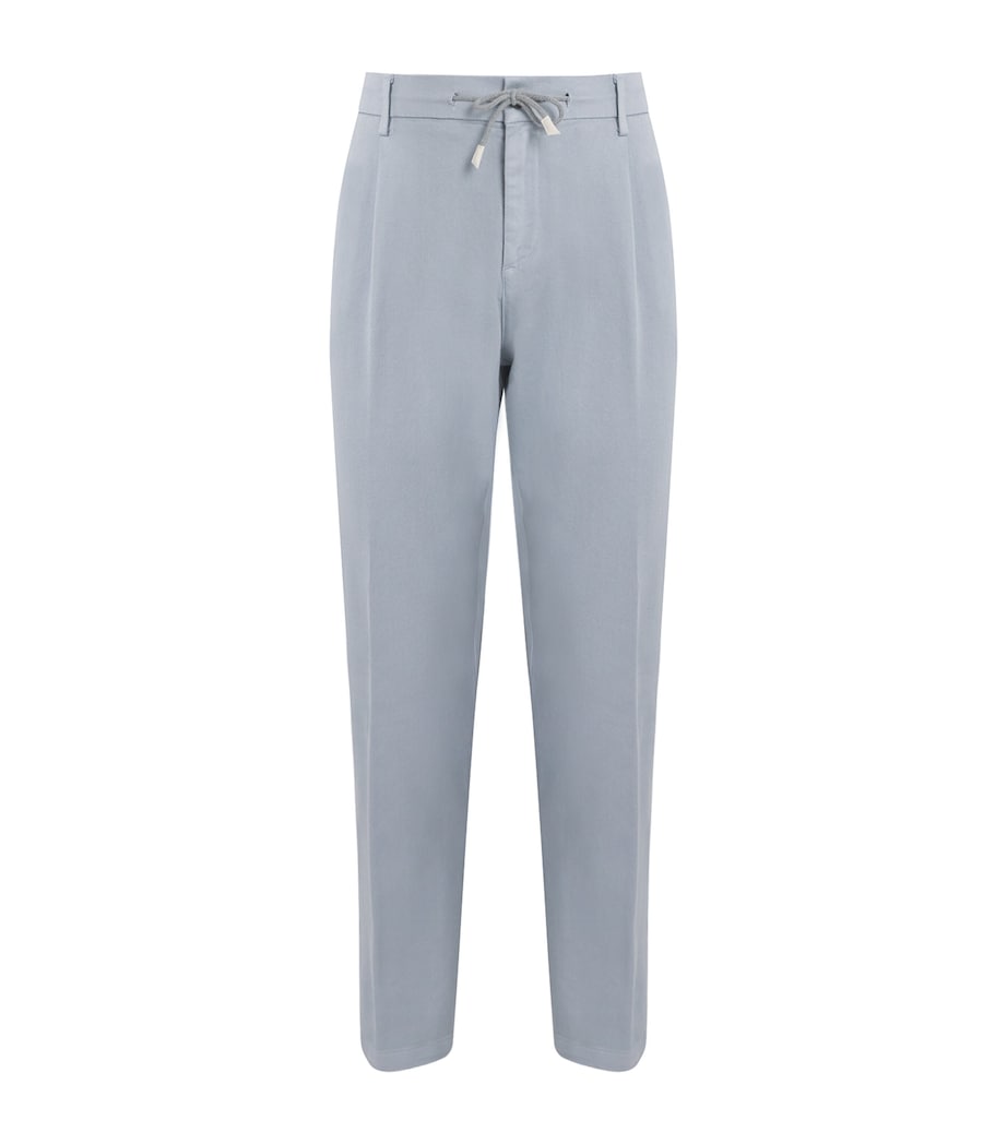 Eleventy Blue Wool-Cashmere Trousers