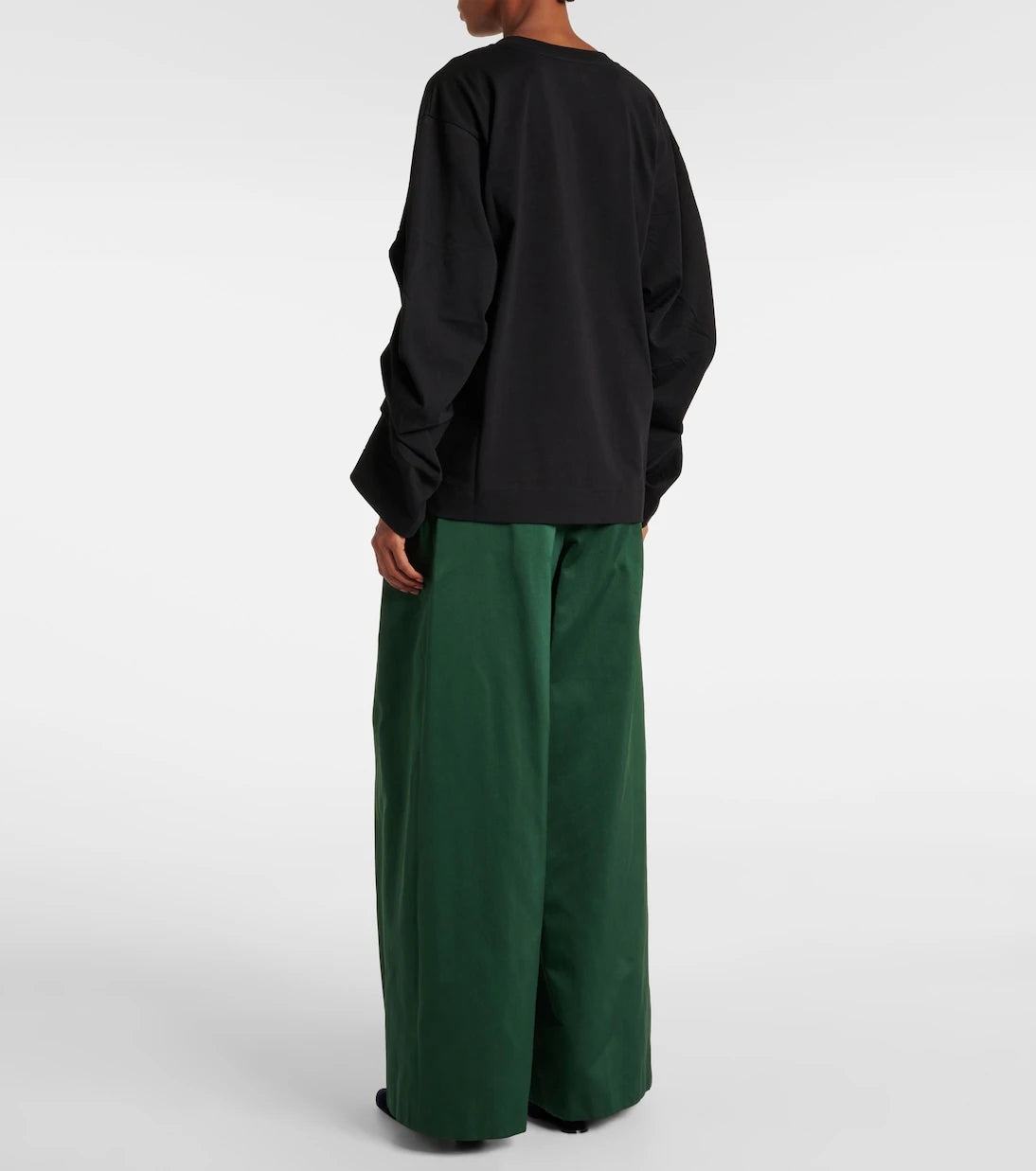 Dries Van Noten - Ruched cotton jersey sweatshirt