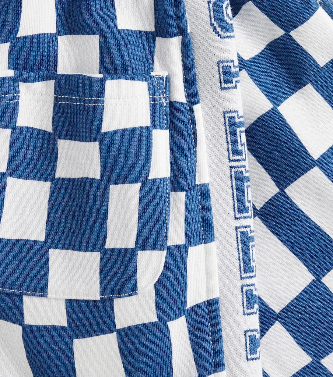 Stella McCartney Kids - Logo checked cotton jersey shorts