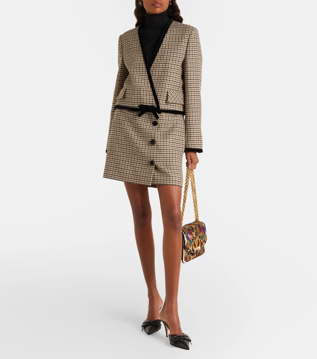 Valentino - Houndstooth virgin wool jacket