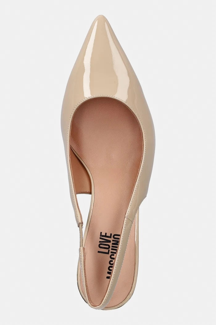 Кожени обувки с тънък ток Love Moschino