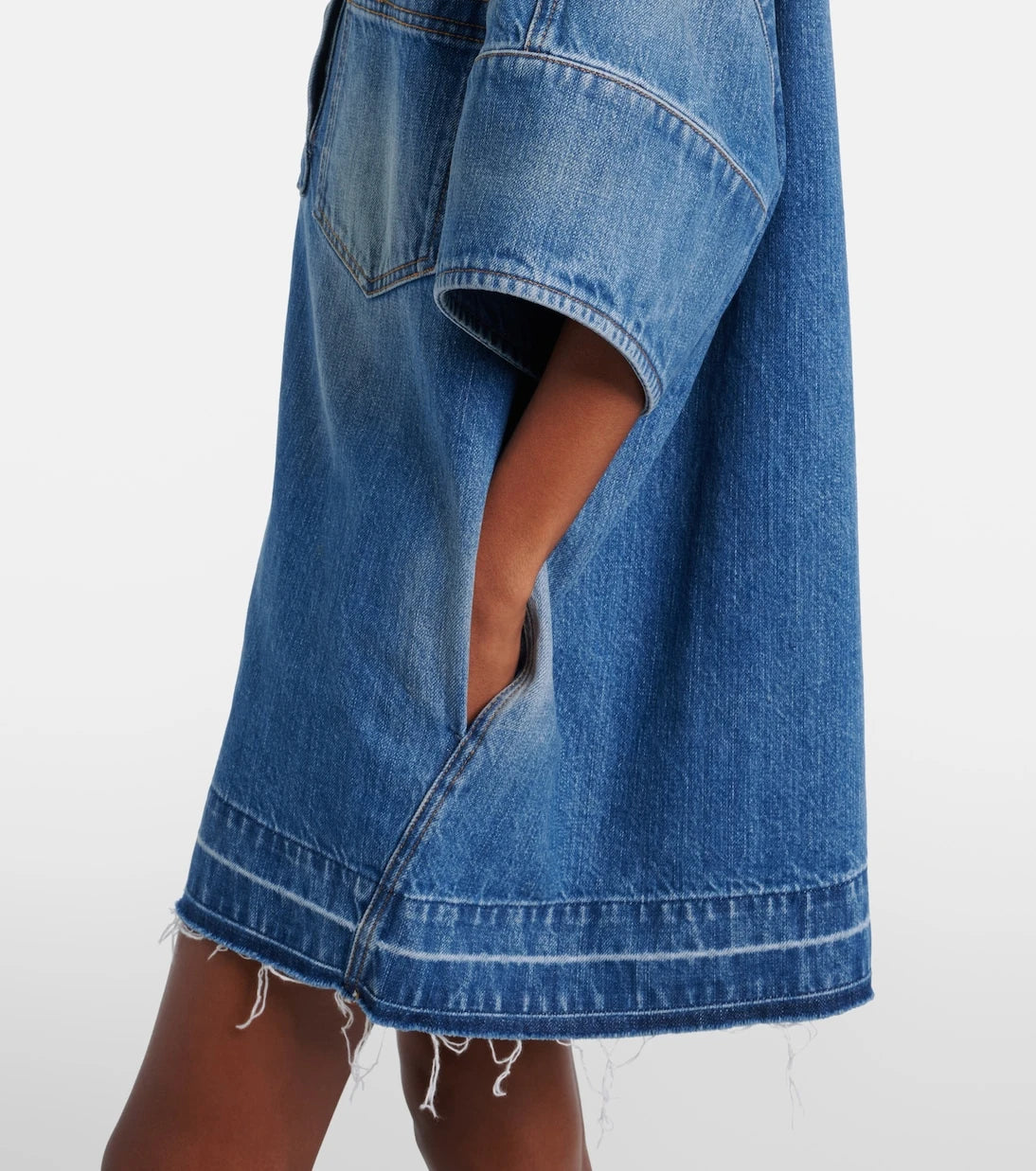 Givenchy - Oversized polo denim minidress