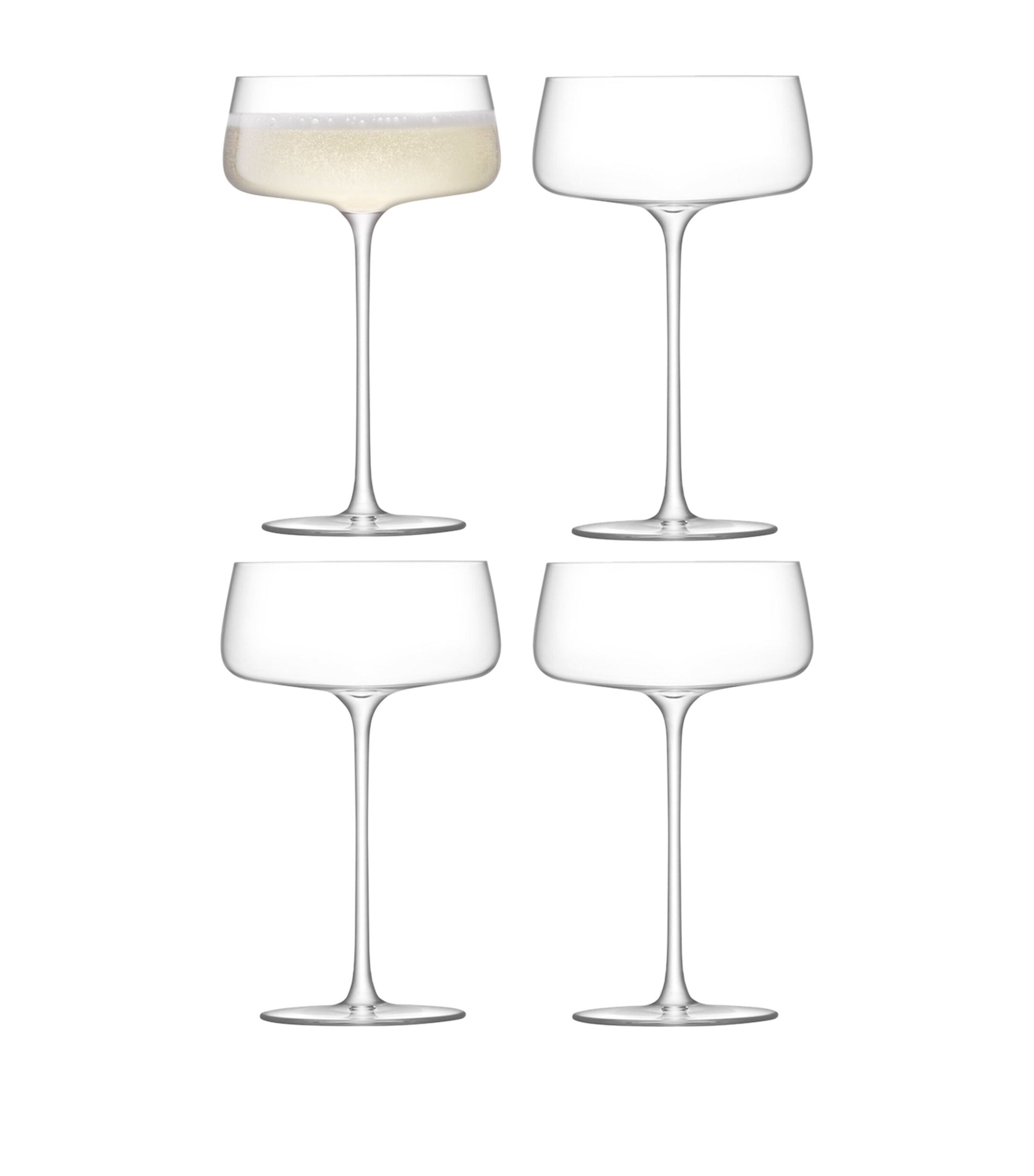 Set of 4 Metropolitan Champagne Saucers (300ml)