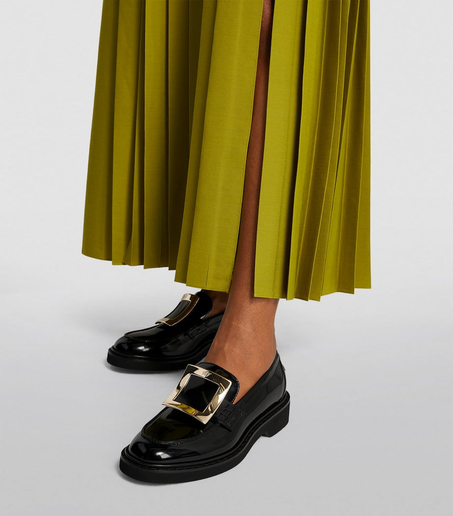 Roger Vivier Black Leather Viv' Rangers Loafers