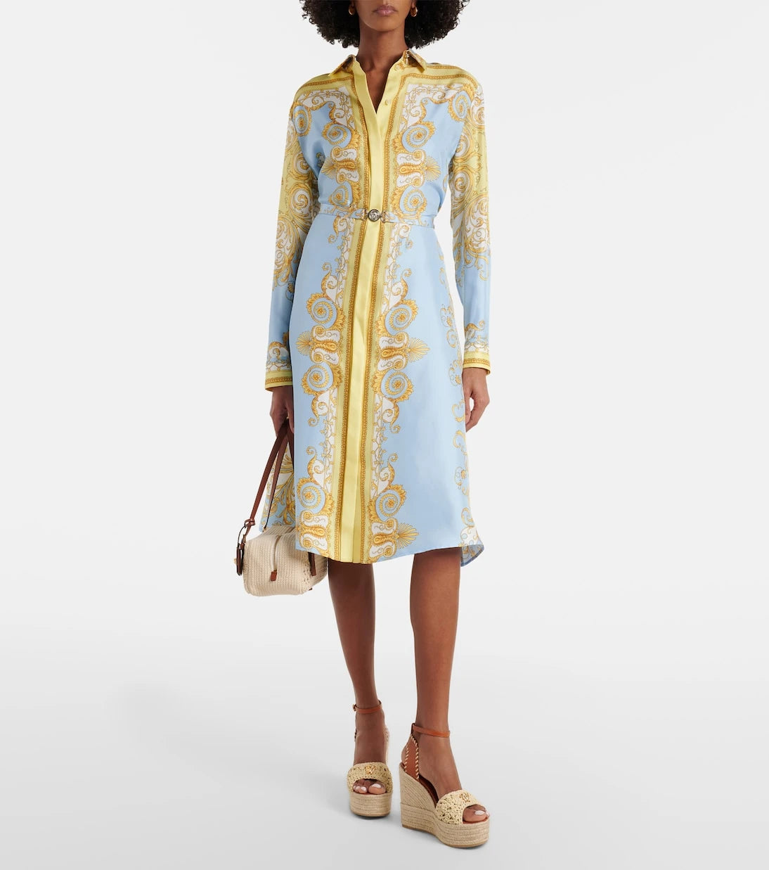 فيرساتشي - حقيبة كتف كروشيه صغيرة Versace Tag
