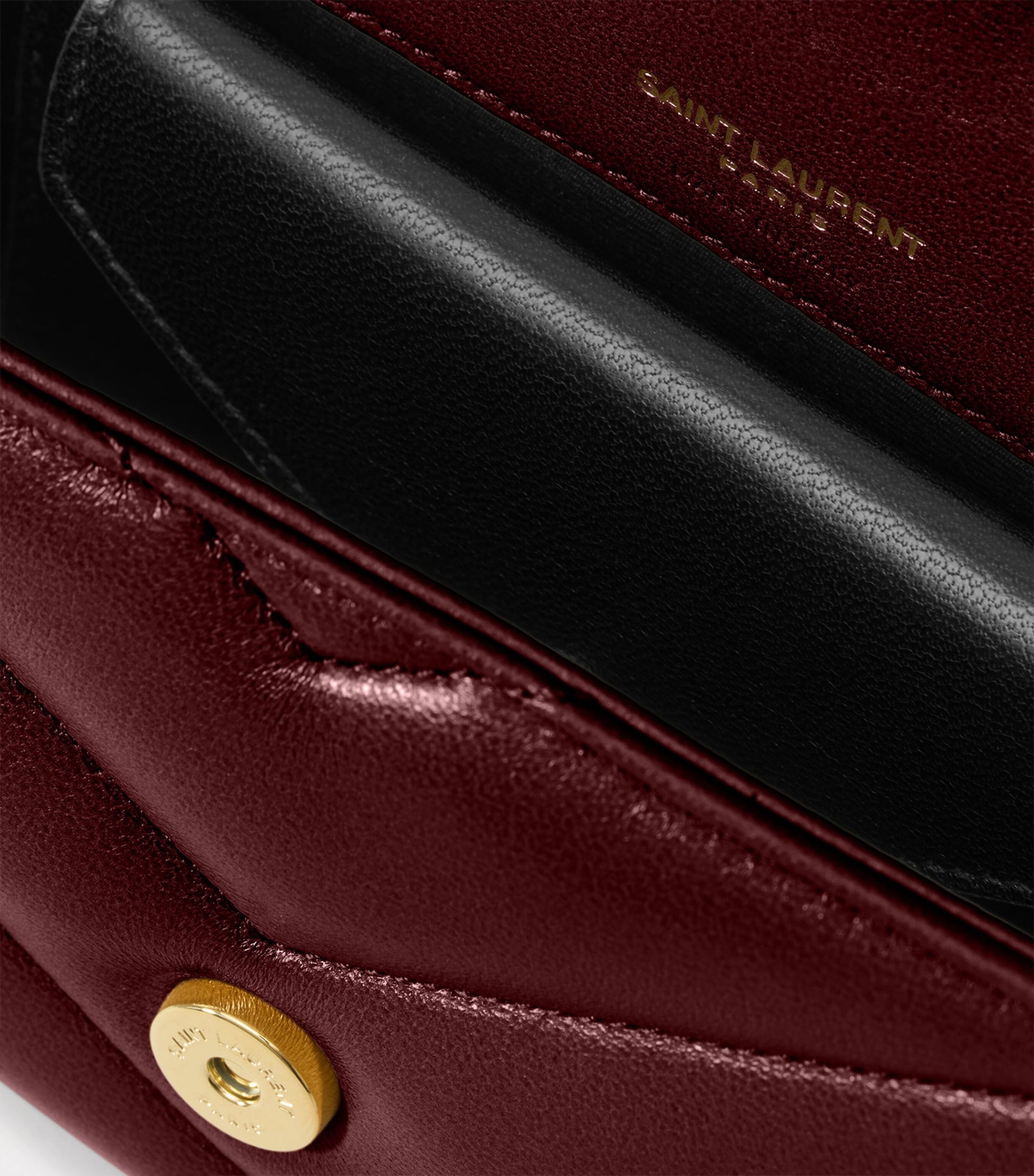 Saint Laurent Burgundy Mini Loulou Shoulder Bag