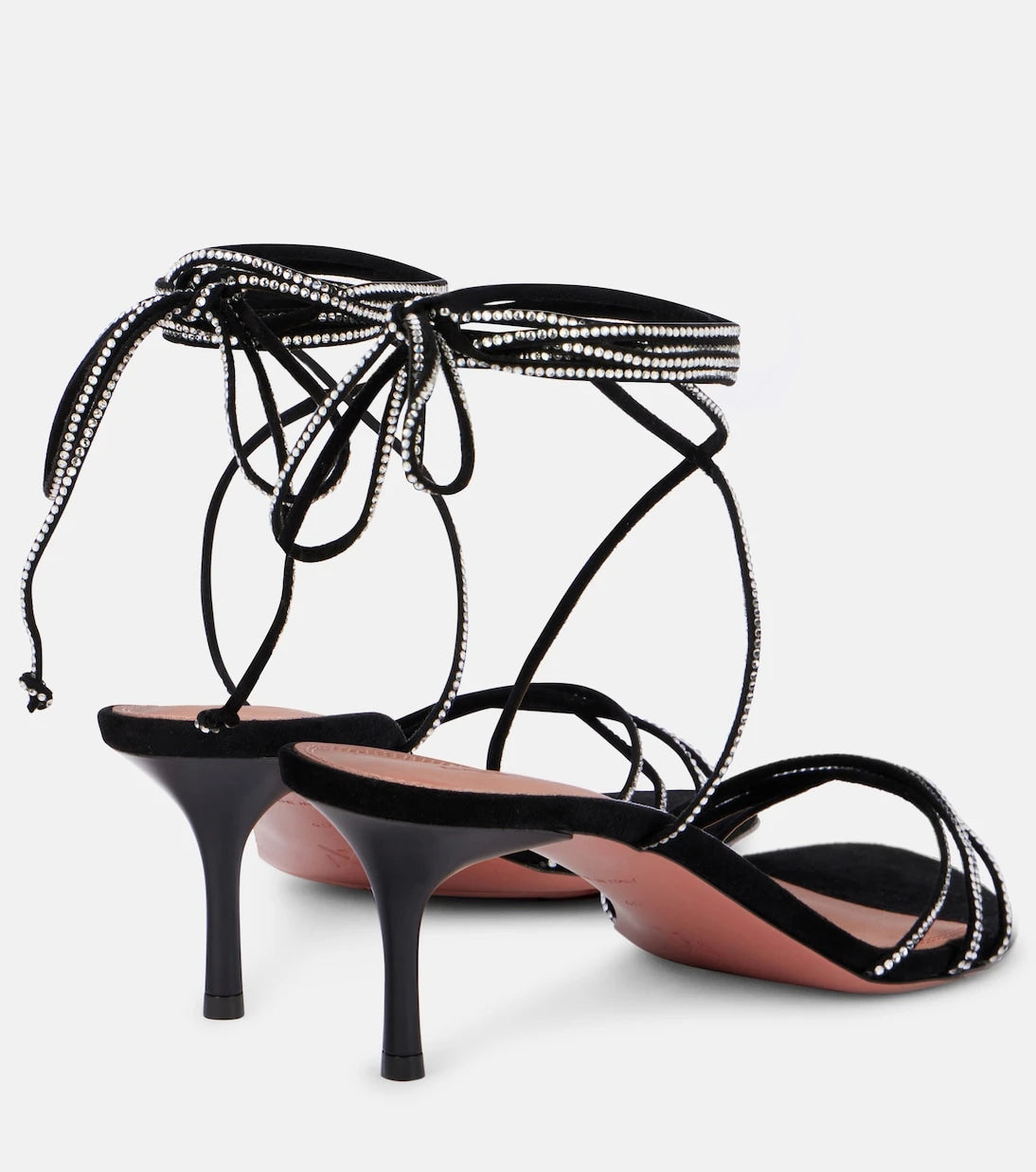 Amina Muaddi - Lori 60 crystal-embellished suede sandals