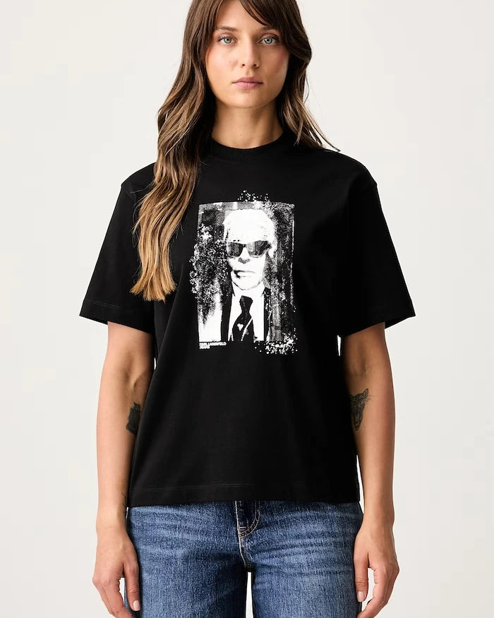 Karl Lagerfeld Jeans kadın pamuklu tişört