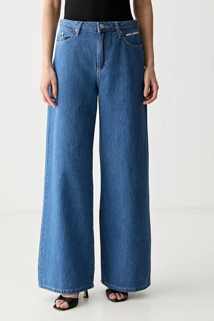 Karl Lagerfeld дънки wide leg дамски IKON