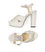 Jimmy Choo White Heloise 120 Leather Sandals