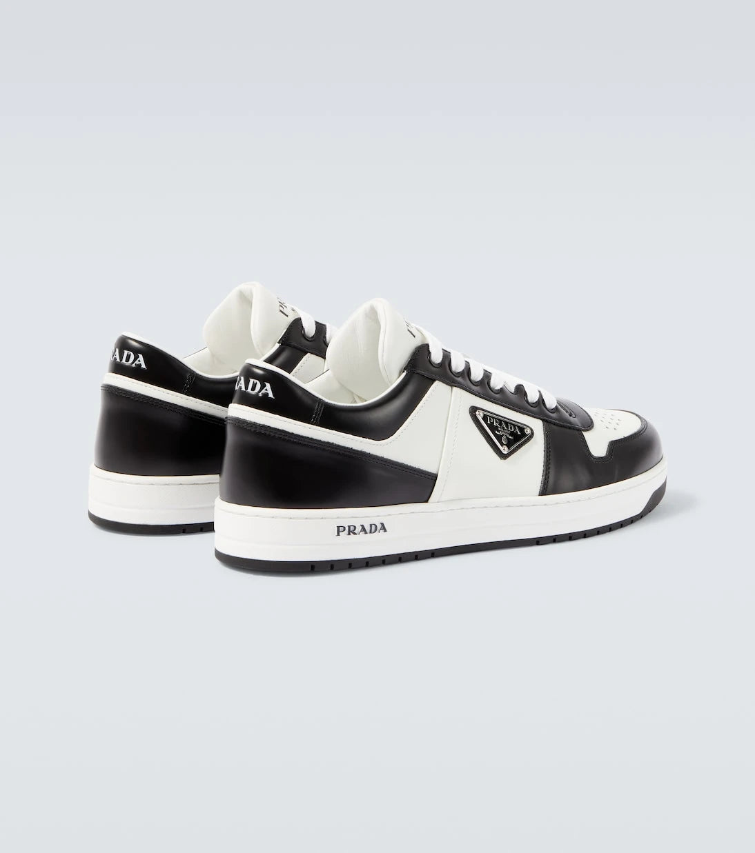 Prada - Downtown leather sneakers