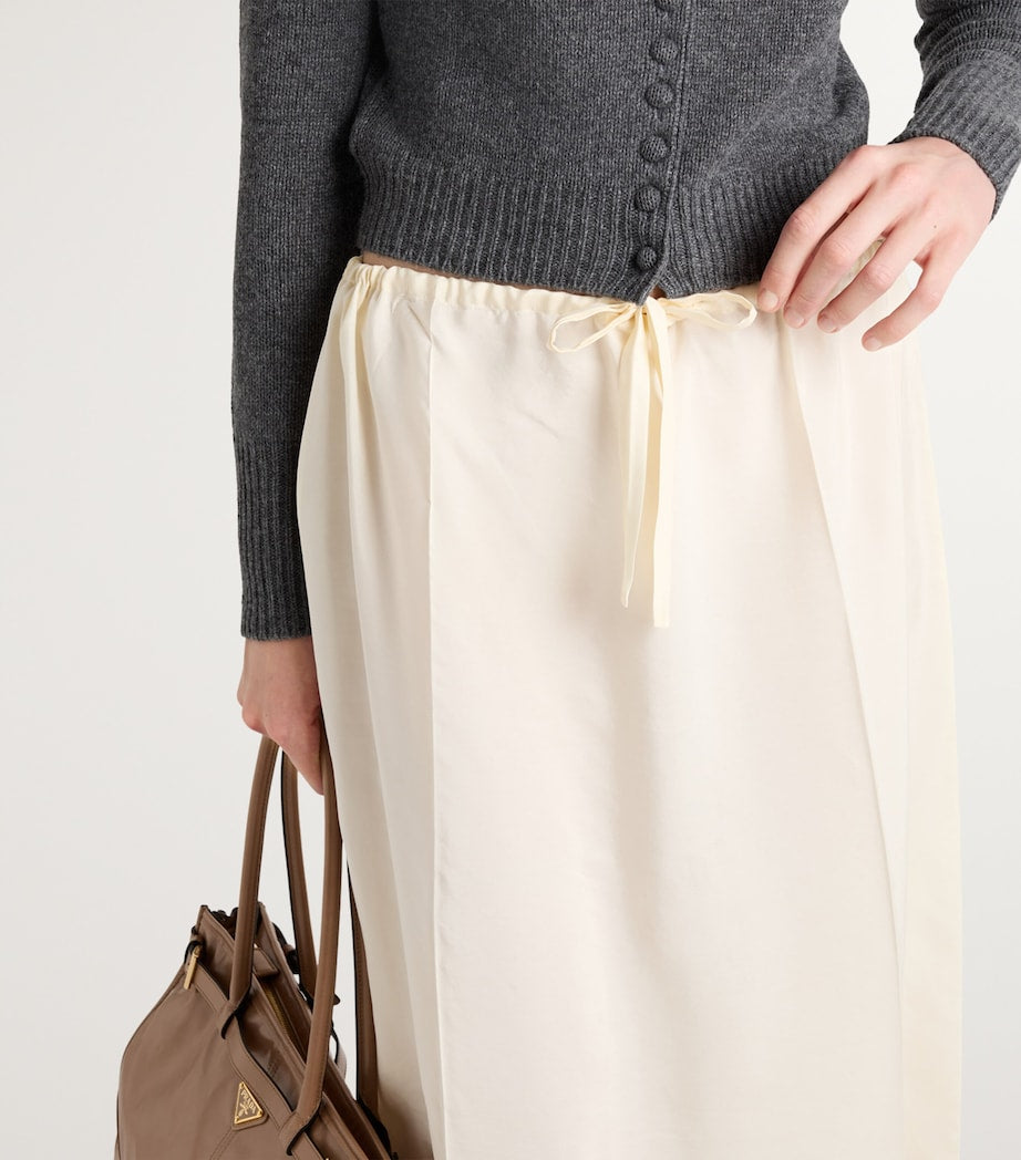 Prada Yellow Silk Habutai Skirt