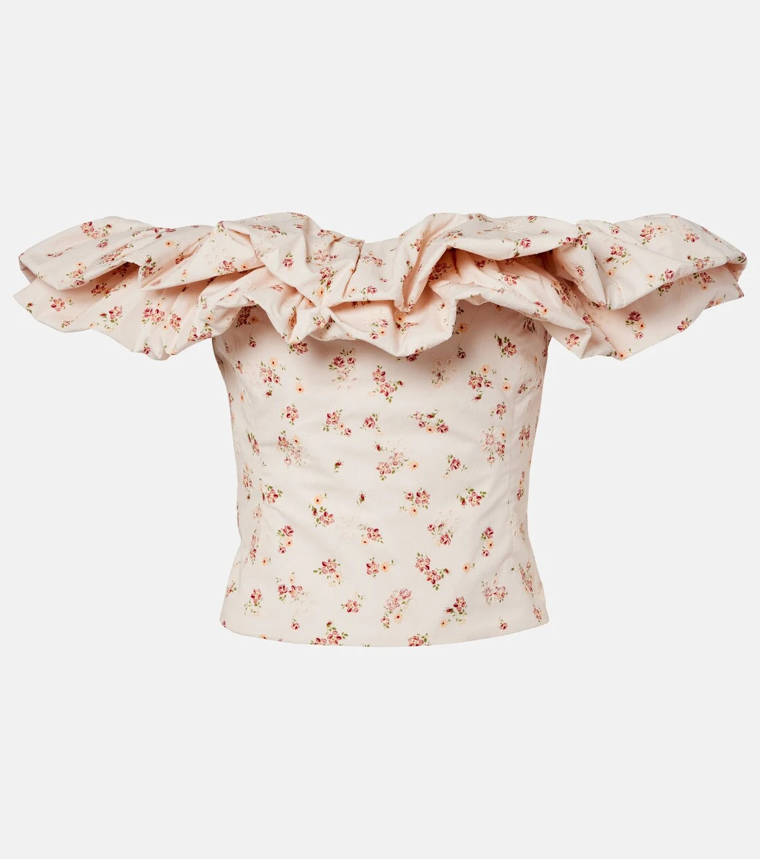 Markarian - Dalia floral off-shoulder cotton top
