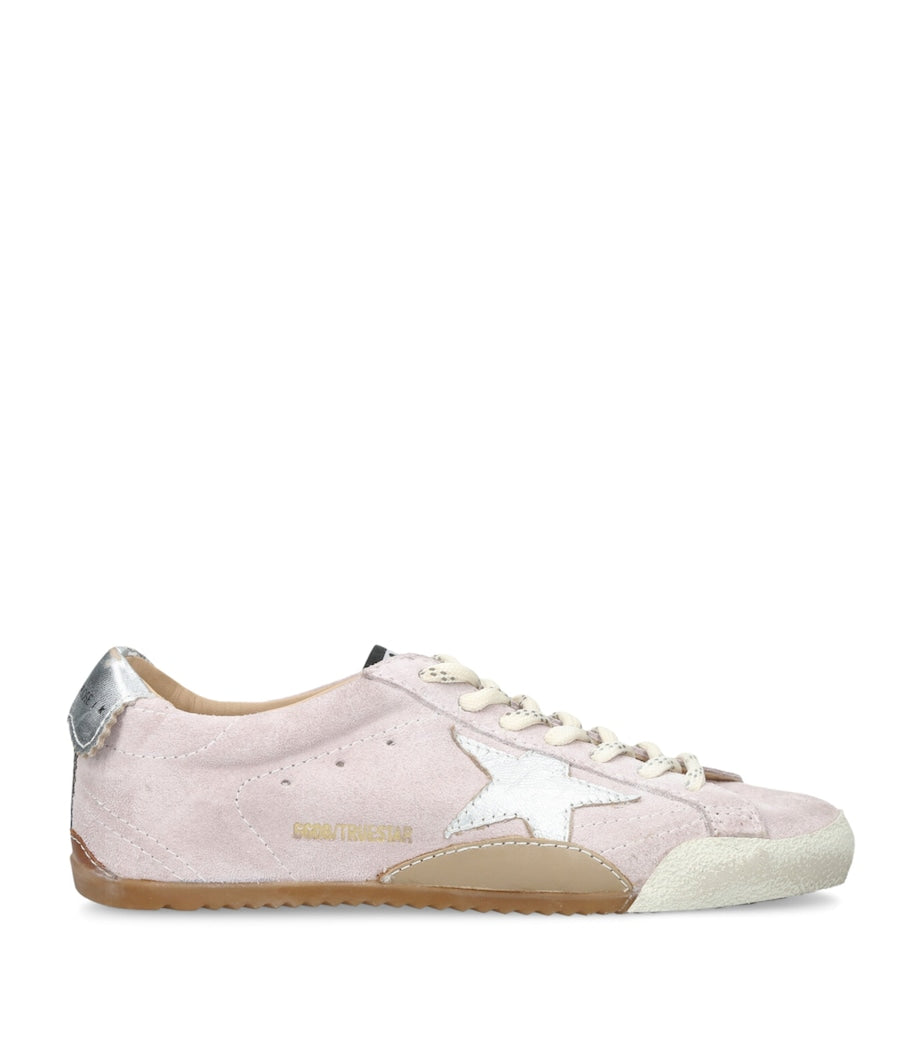 Pink Suede-Leather True Star Sneakers