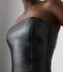 Ralph Lauren Collection Black Lambskin Gwyneth Bustier