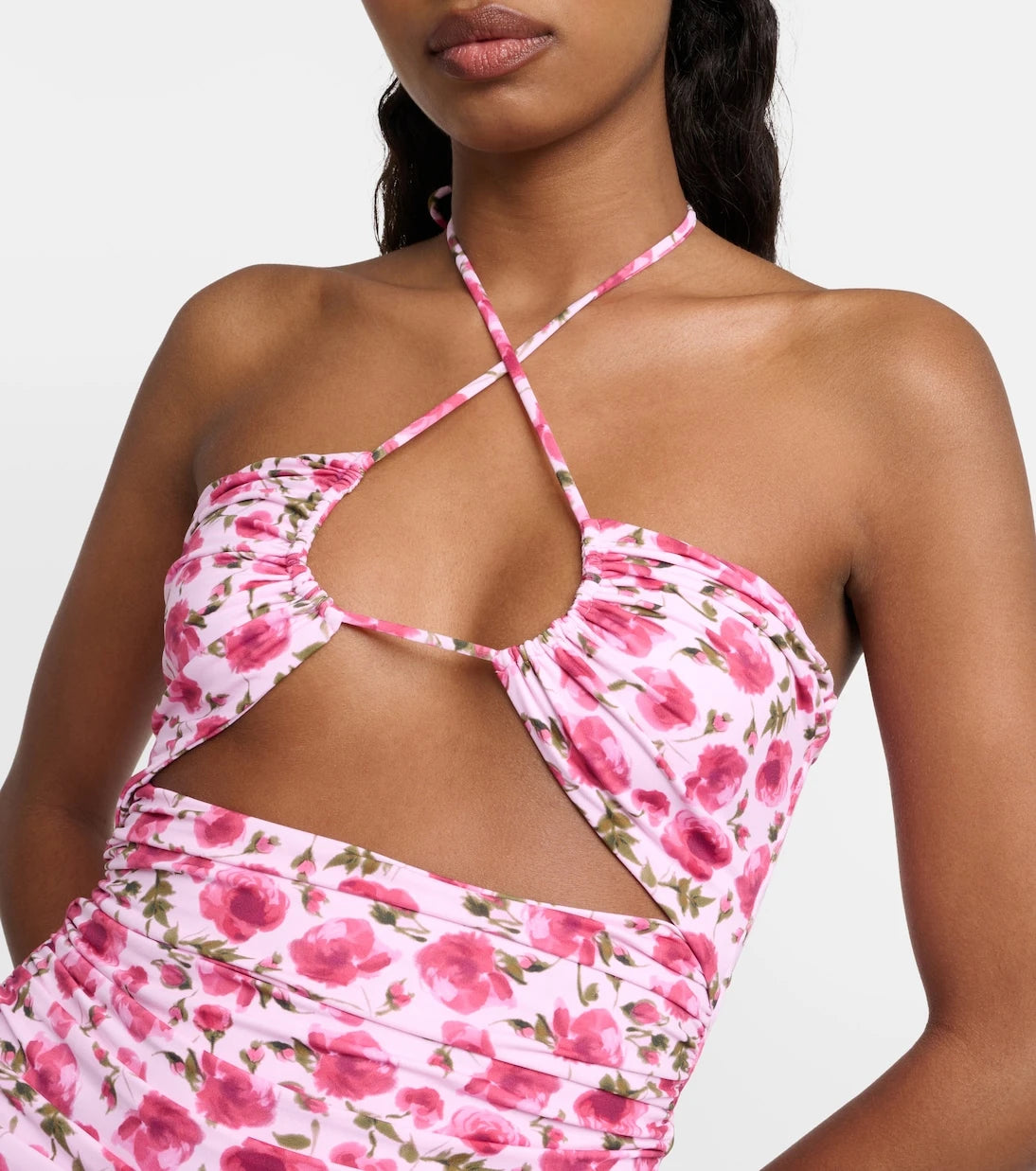Magda Butrym - Floral halterneck swimsuit