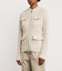 Ivory Wool-Down Panelled Cardigan