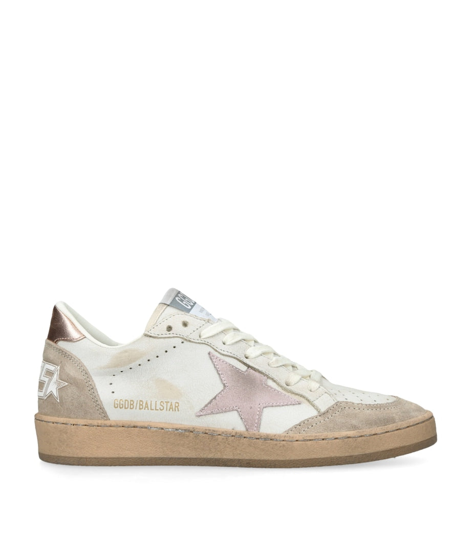 Golden Goose White Leather Ball Star Sneakers