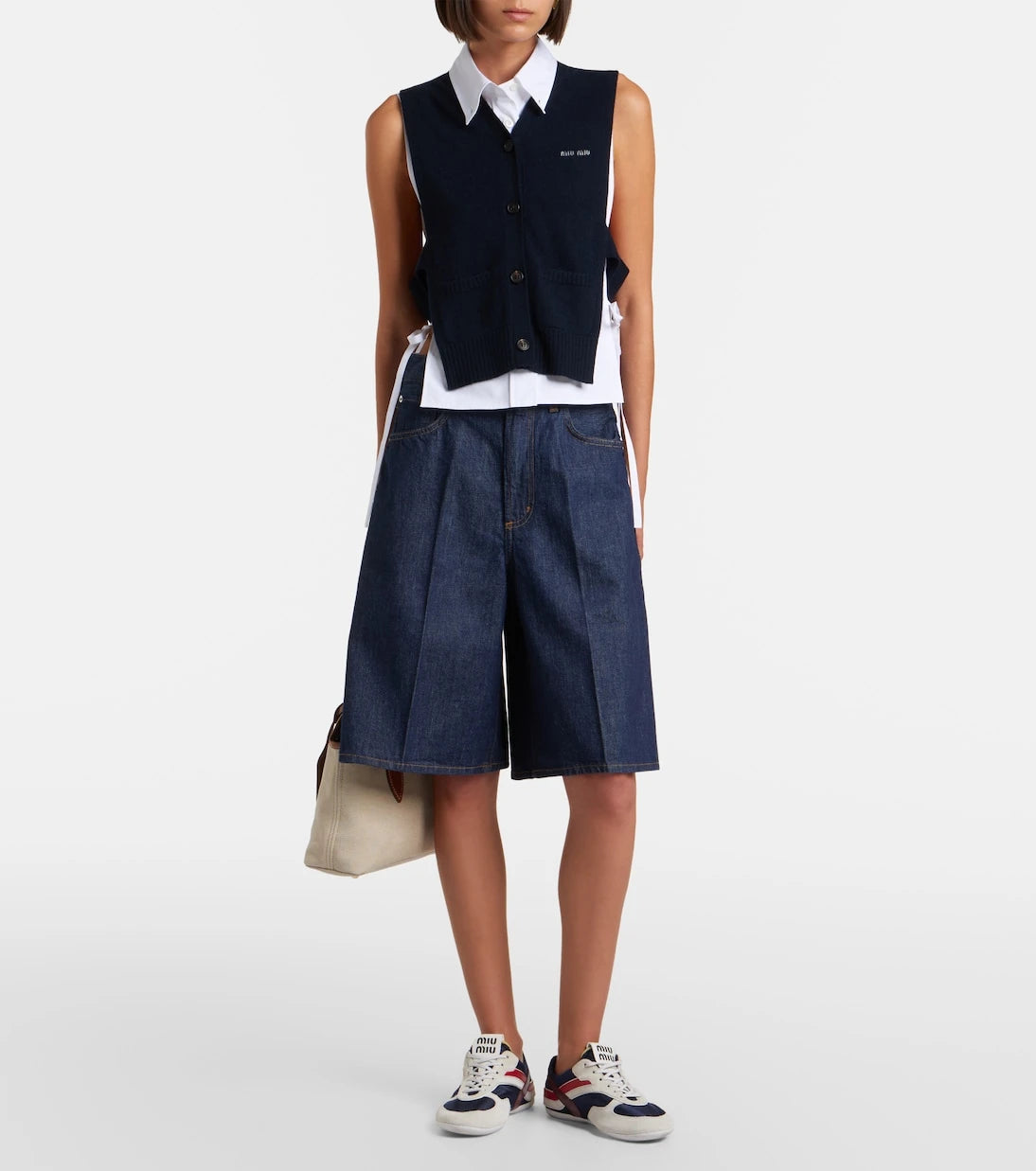 Agolde - Nolan denim Bermuda shorts