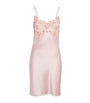 Rosamosario Pink Silk Embellished Slip Dress