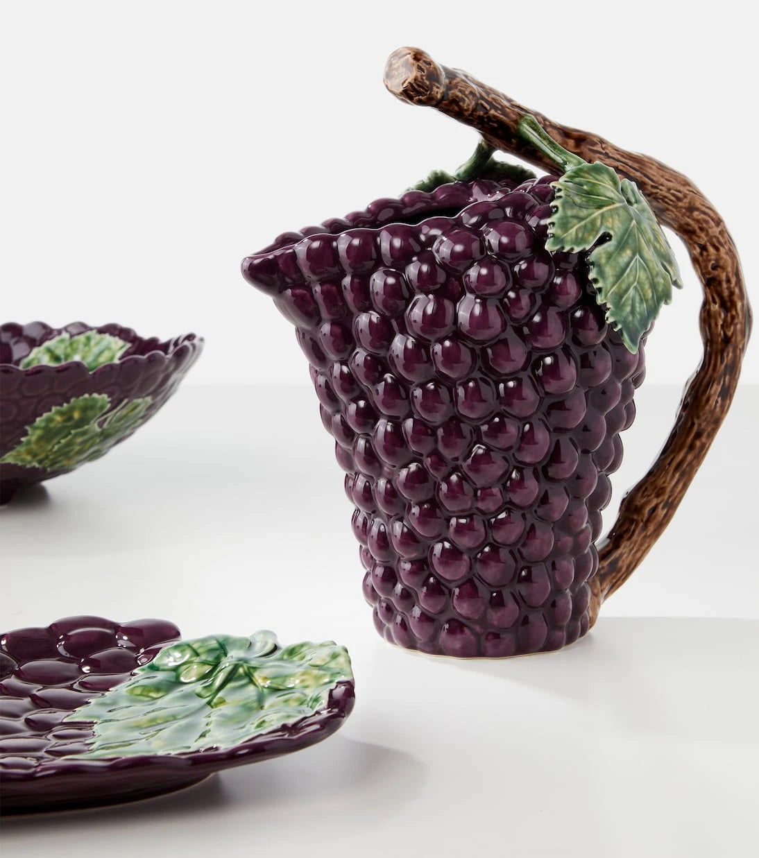 Bordallo Pinheiro - Grapes earthenware jug