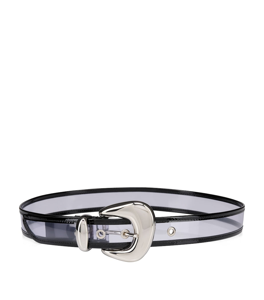 Christian Louboutin Black Bubble PVC Patent Leather Belt