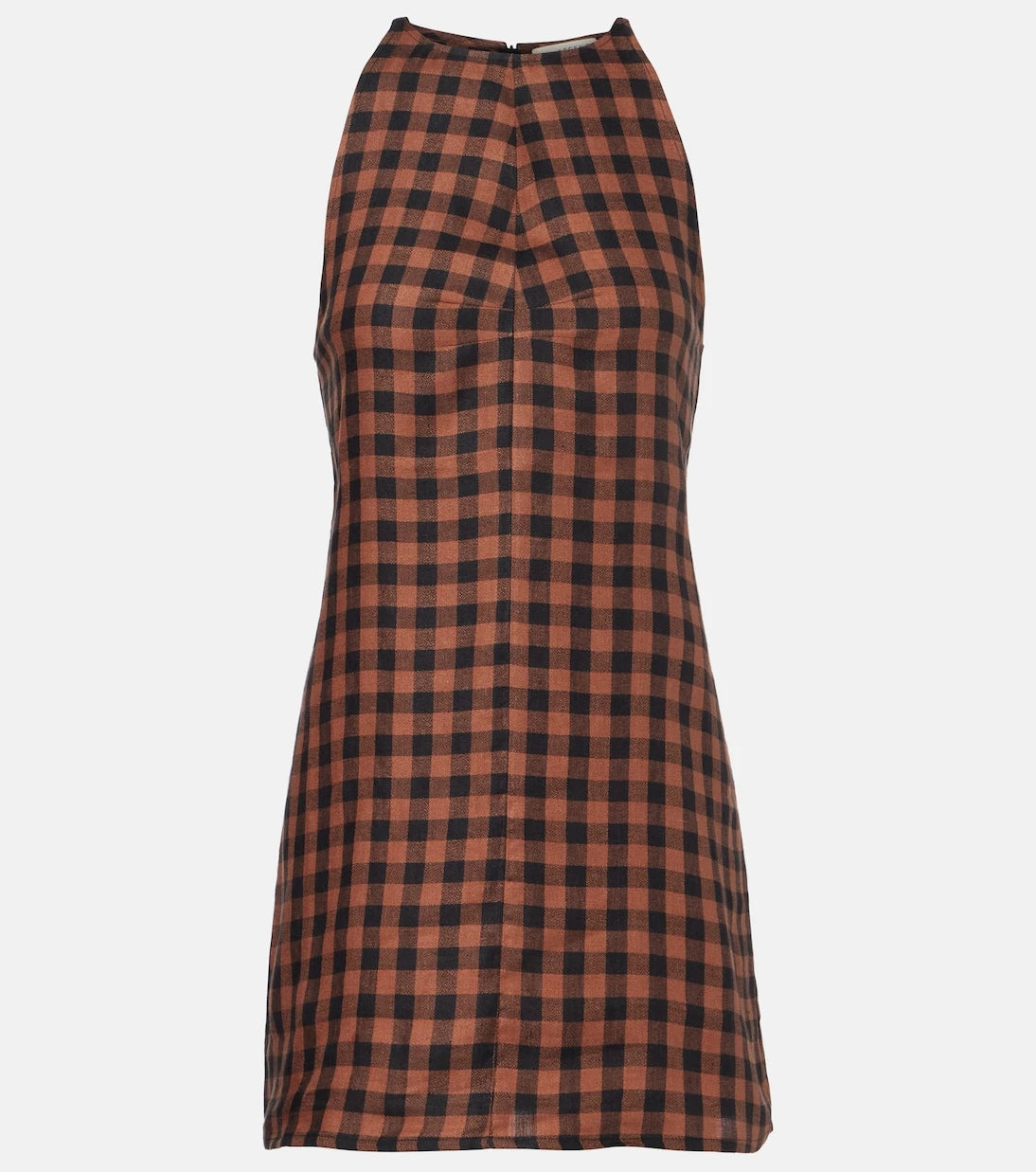 Asceno - Antigua gingham linen minidress
