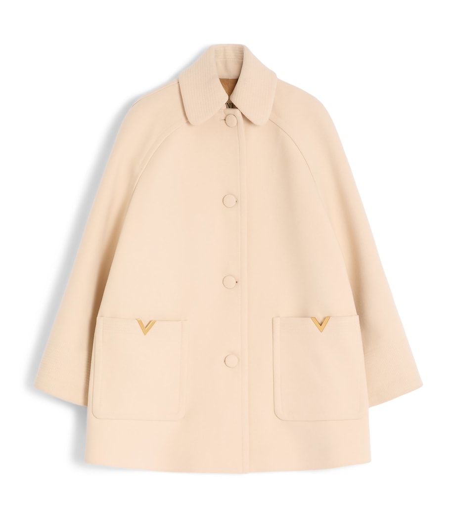 Valentino Nude Virgin Wool Overcoat