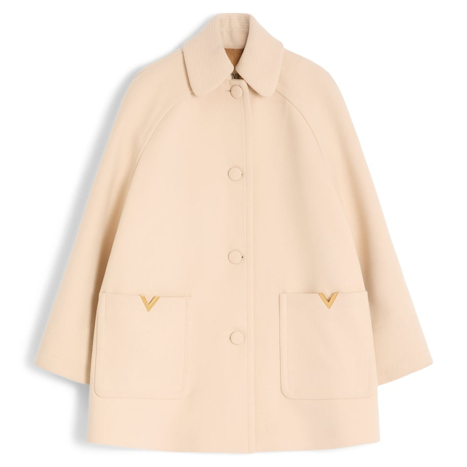 Valentino Nude Virgin Wool Overcoat