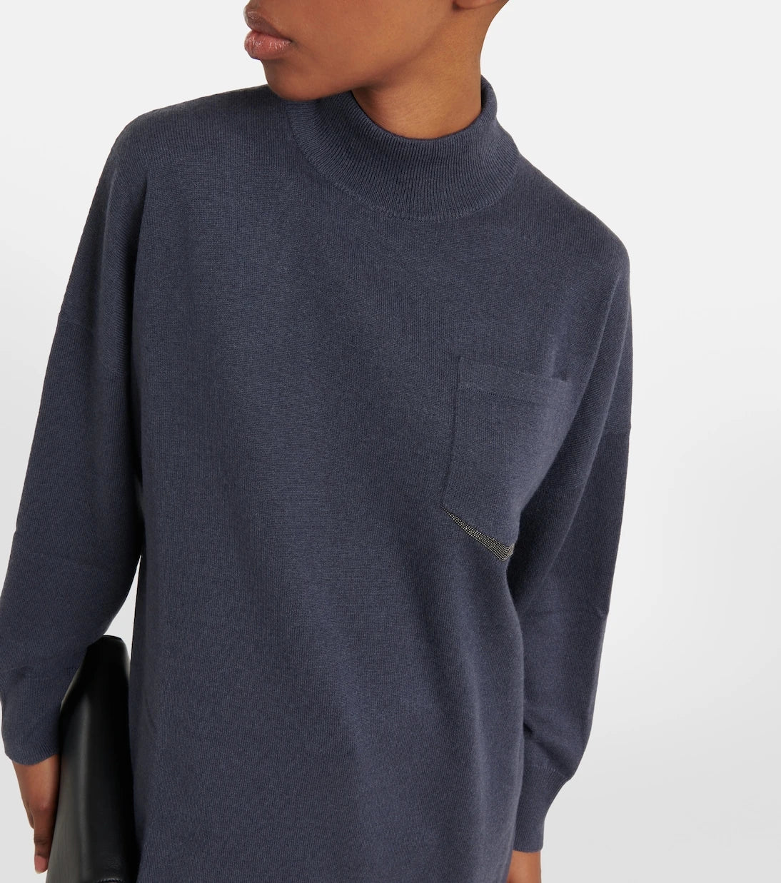 Brunello Cucinelli - Embellished cashmere sweater dress
