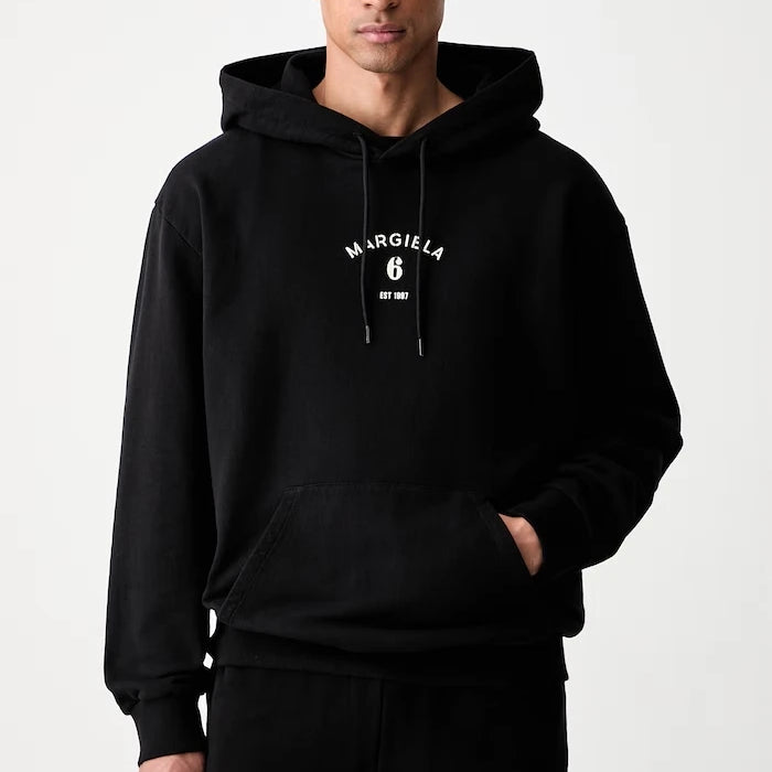 MM6 Maison Margiela erkek pamuklu kapüşonlu sweatshirt