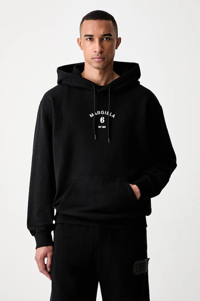 MM6 Maison Margiela erkek pamuklu kapüşonlu sweatshirt