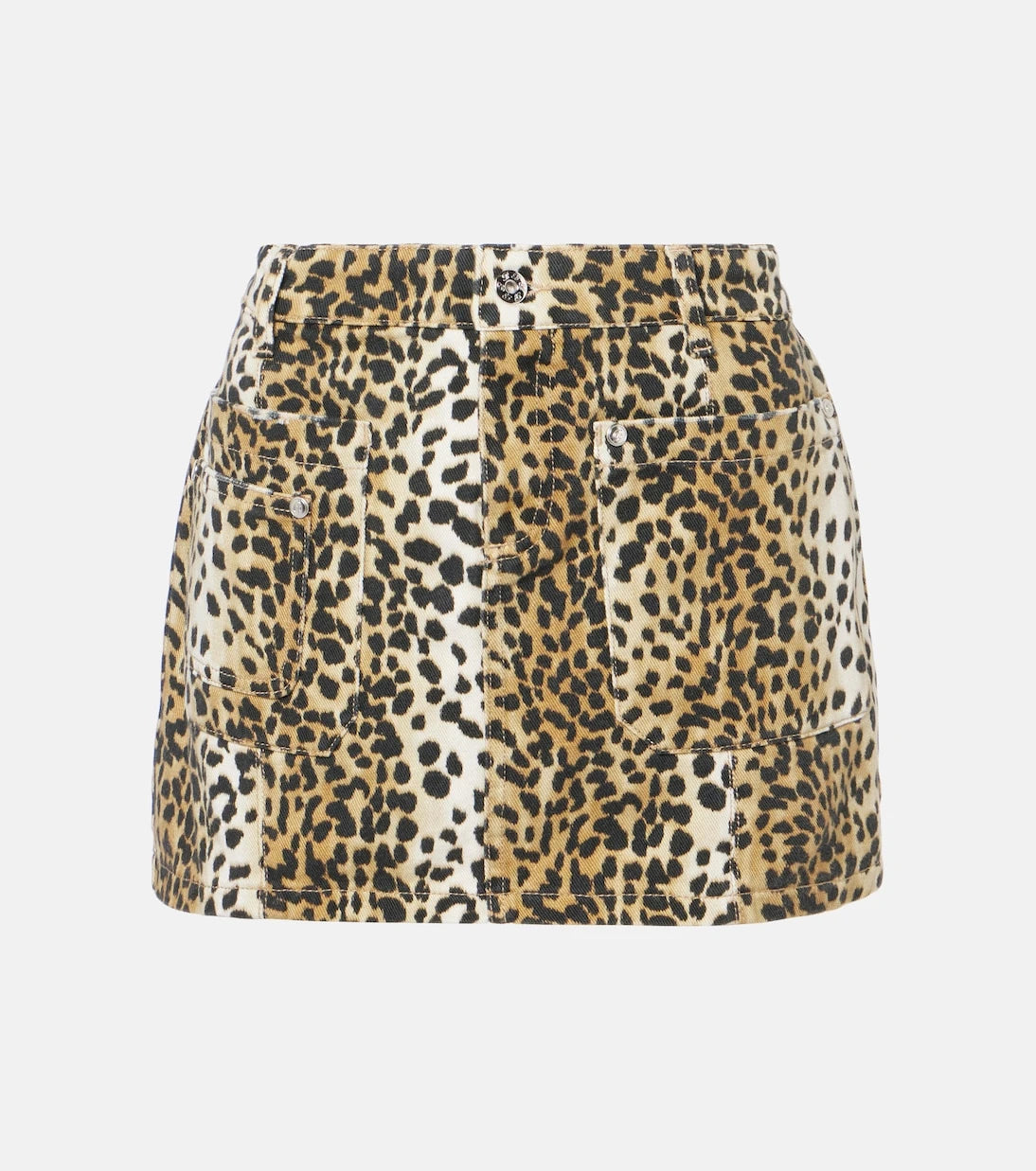Blumarine - Leopard-print cotton miniskirt