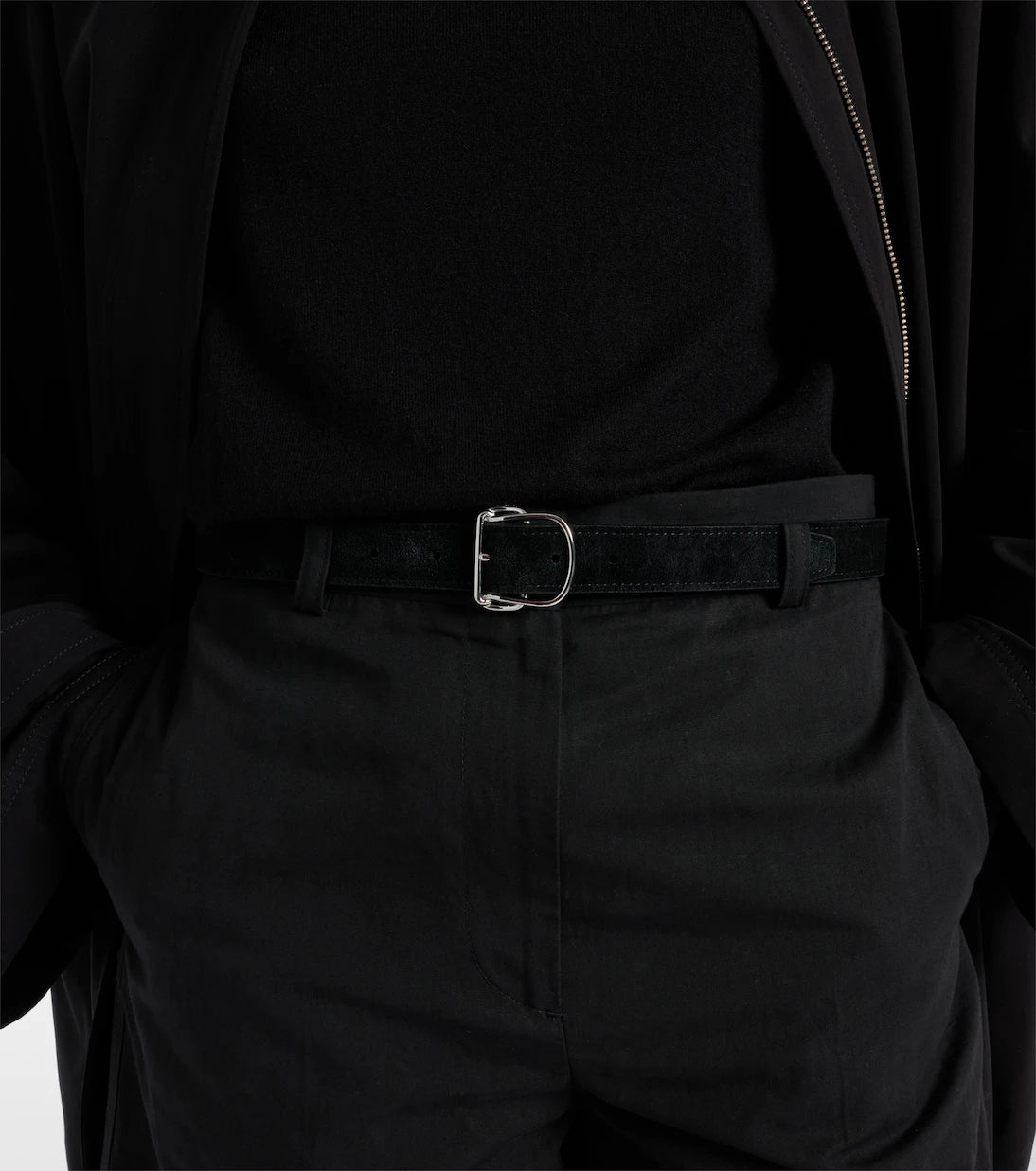 Toteme - Swirl suede belt