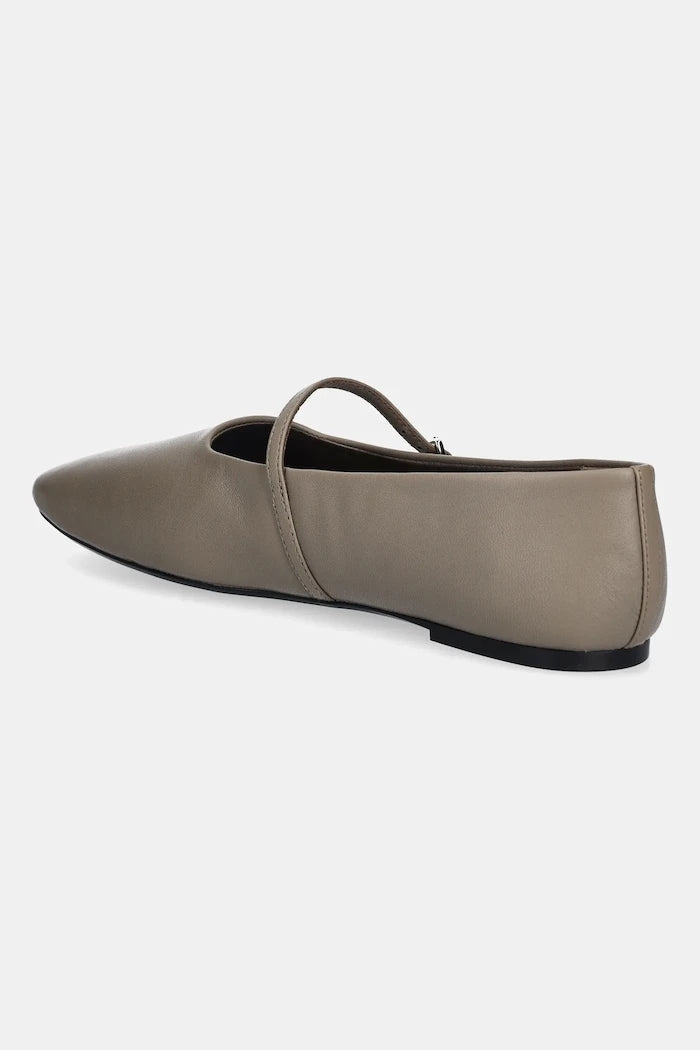 Calvin Klein OBLIQUE BALLERINA MJ LTH HDW Deri Balerin Ayakkabı