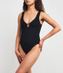 Black Celine Plunge Swimsuit