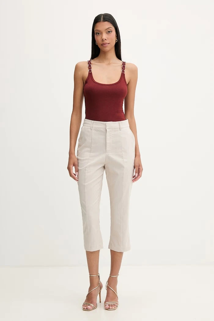 Guess viskozalı kadın kapri pantolon CHRISSY