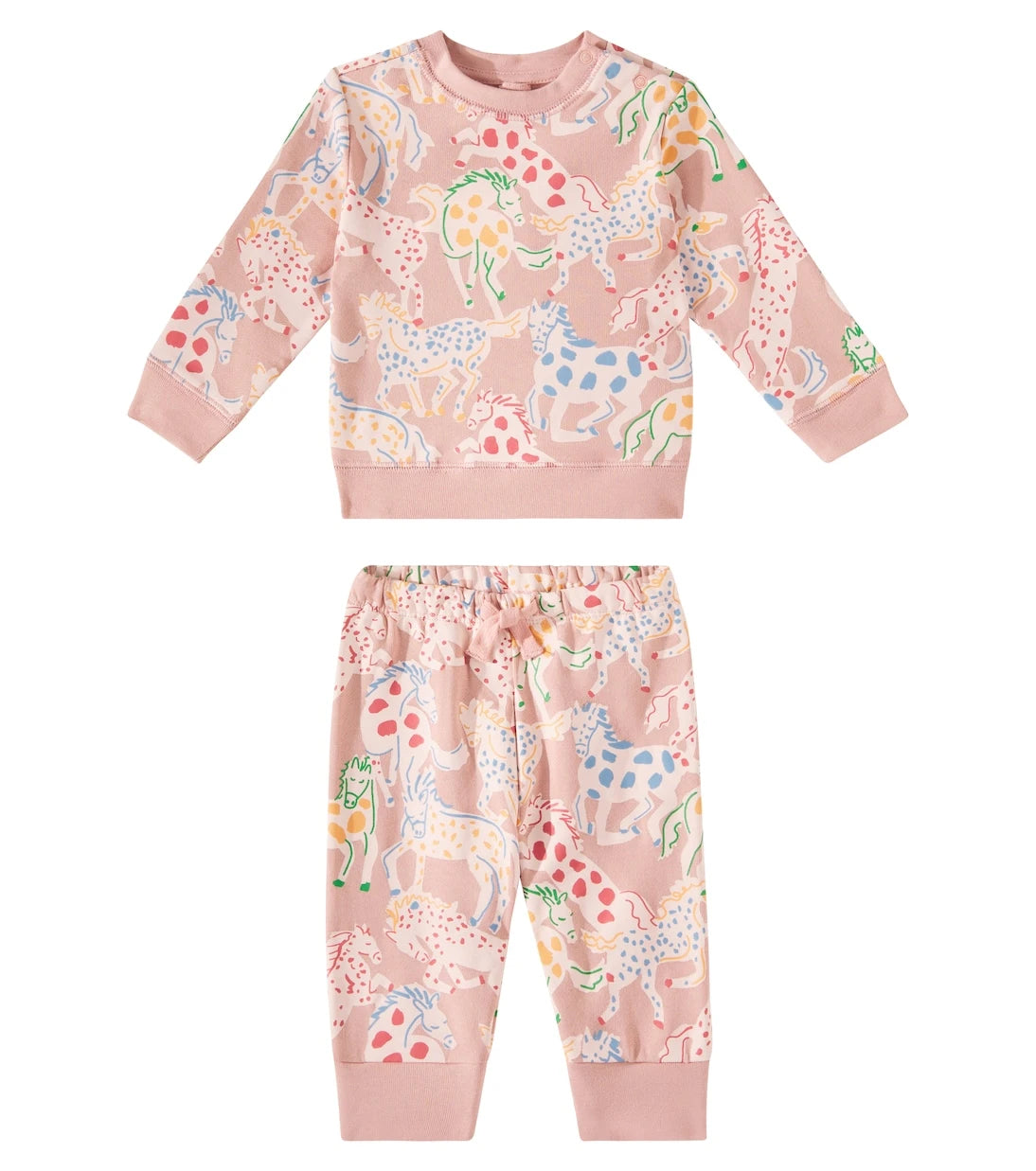Stella McCartney Kids - بدلة رياضية قطنية مطبوعة للأطفال