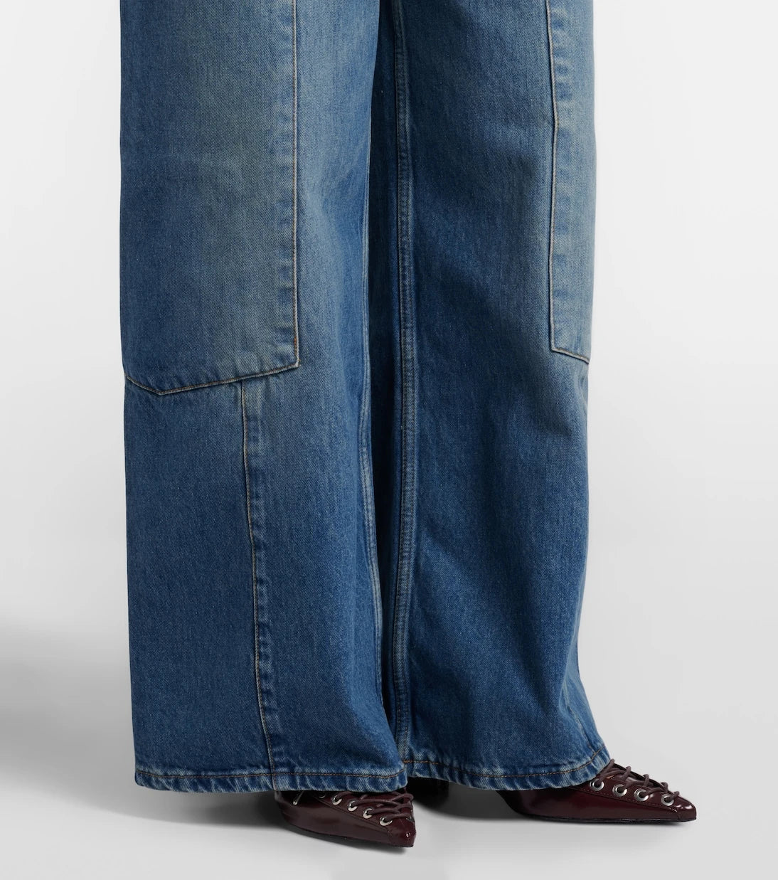 Ganni - Mid-rise cargo jeans