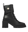 Jimmy Choo Black Noemi 80 Leather Biker Boots