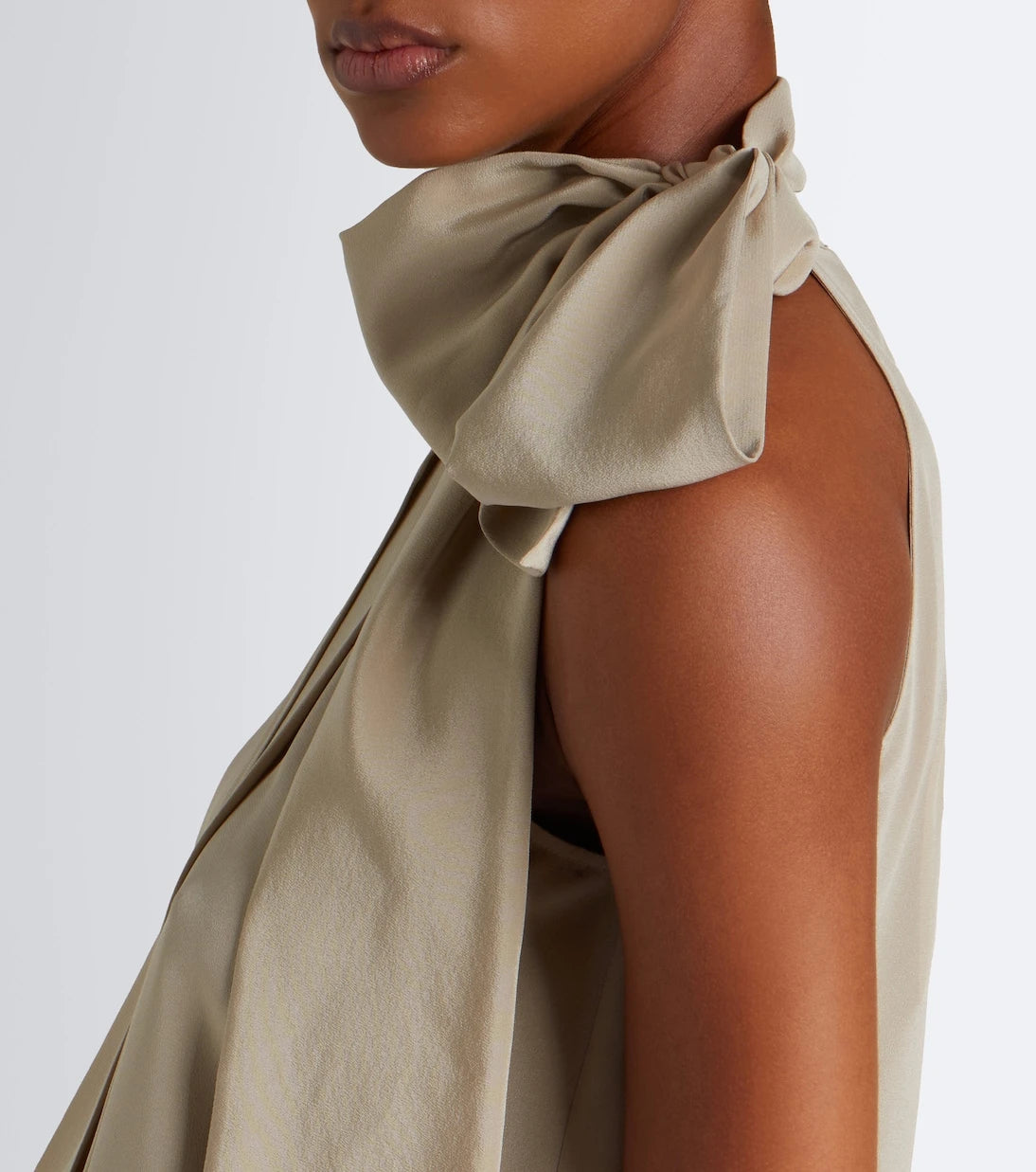Max Mara - Pleated tie-neck silk crêpe de chine top