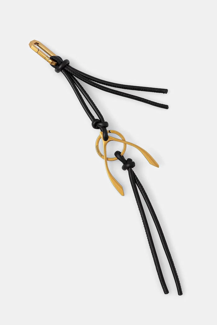 AllSaints ключодържател дамски от кожа WISHBONE