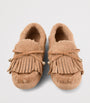 Manon Flat Suede-Shearling Loafers