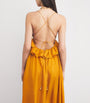 Yellow Silk Ruffle Rhiannon Maxi Dress
