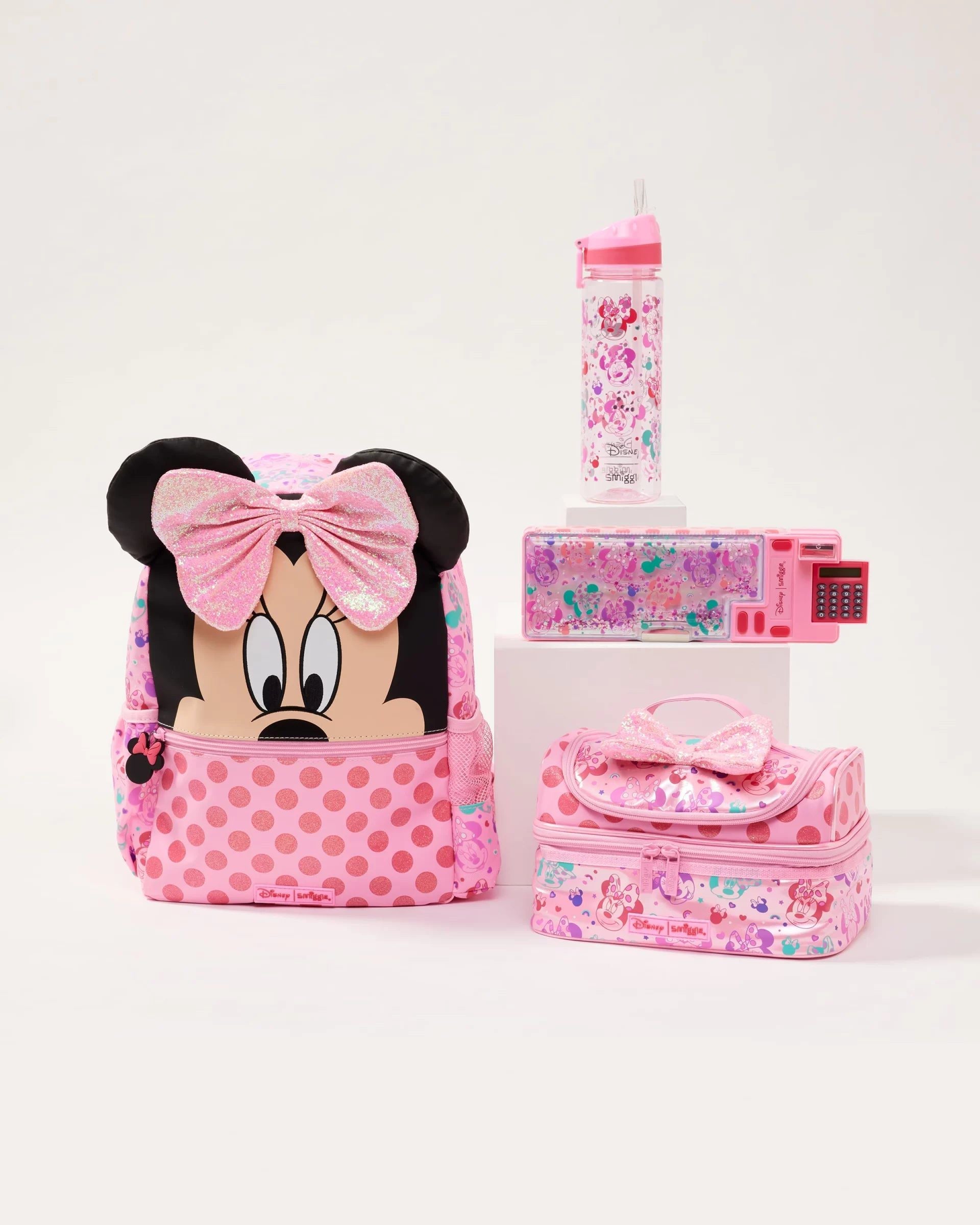 Smiggle - Minnie Mouse 4 Parçalı Çocuk Okul Çantası Seti 