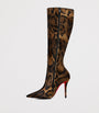 Christian Louboutin Miss Z Leather Pony Hair Knee-High Boots 100