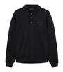 Black Cotton Xander Polo Sweatshirt
