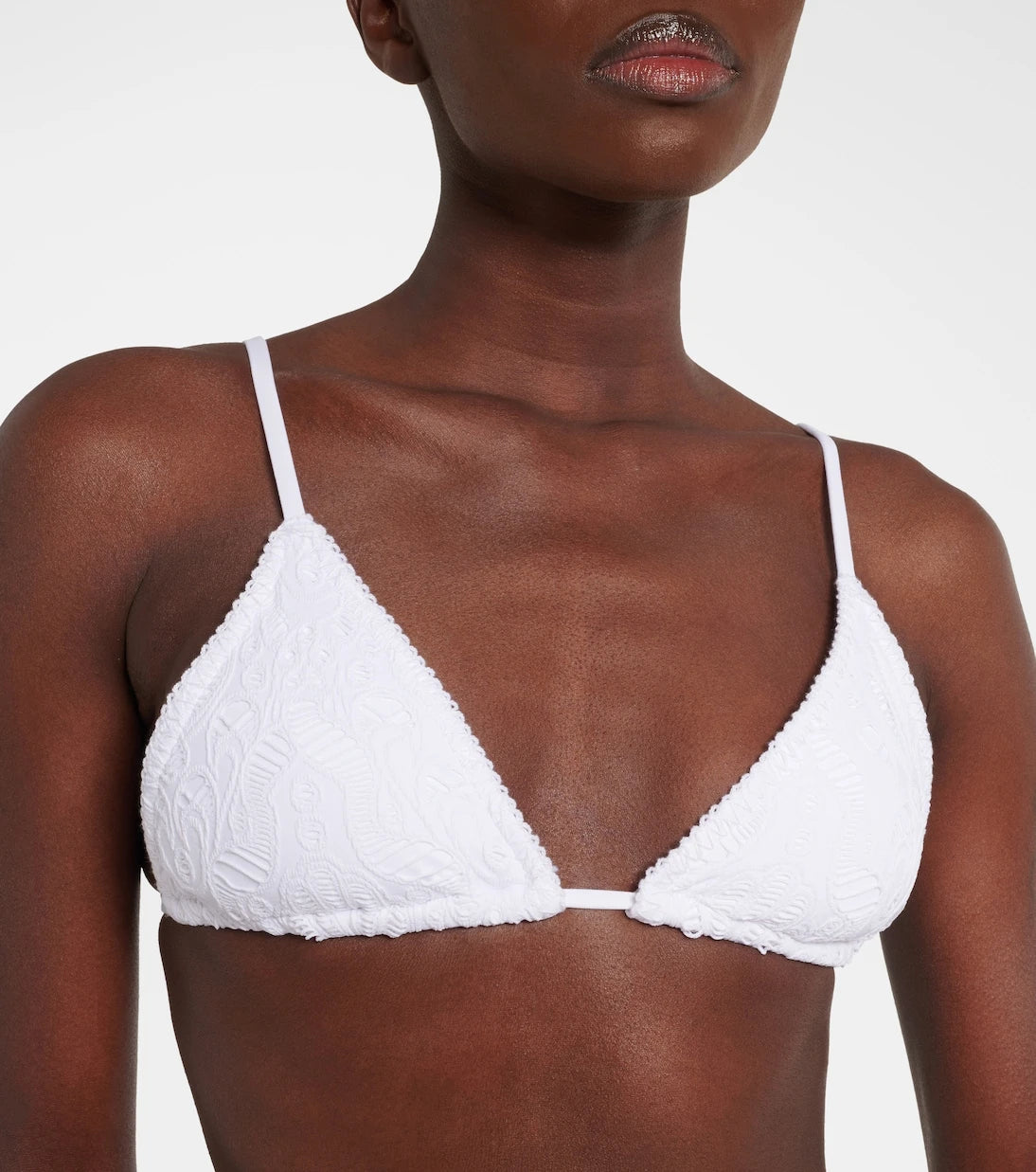 Farm Rio - Broderie anglaise cotton bikini top