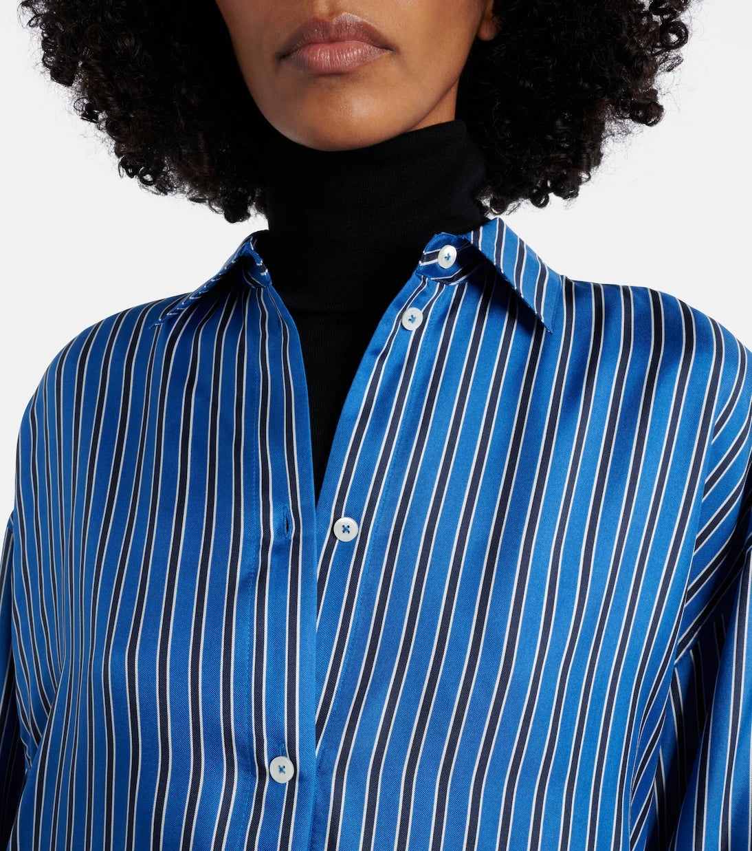 Toteme - Striped oversized silk shirt